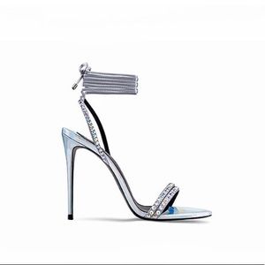 Holographic/Iridescent Lace up heels | Size 37